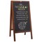 Edge Collections - Brown - Versatile Double-Sided Chalkboard Sign for Events and Promotions - 1 Piece